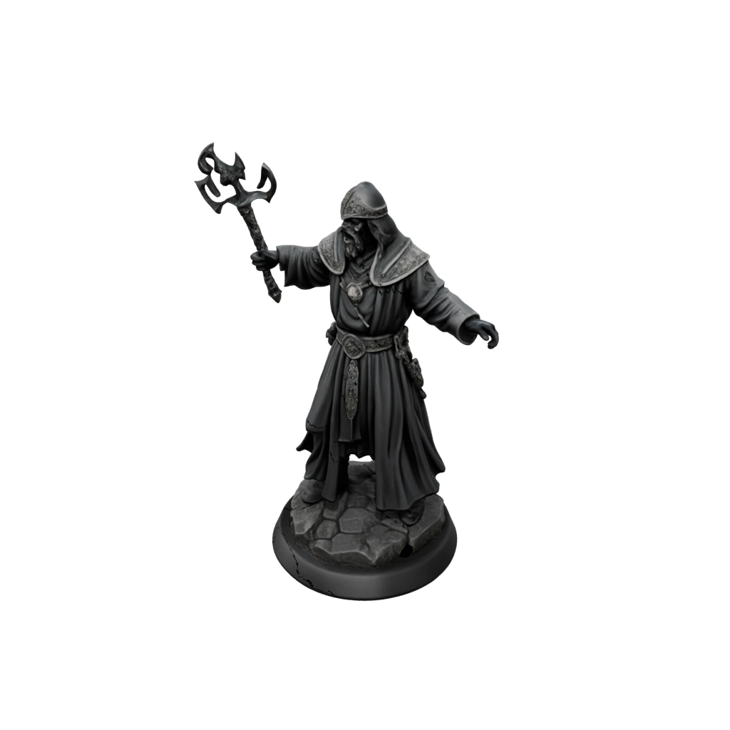 Obsidian Cleric Priest With Mace