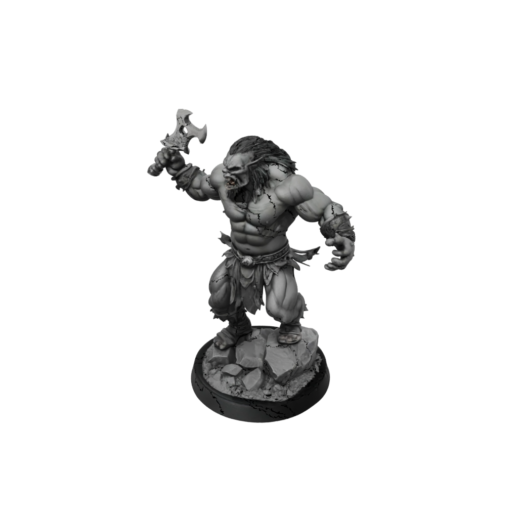 Obsidian Half-Orc Berserker