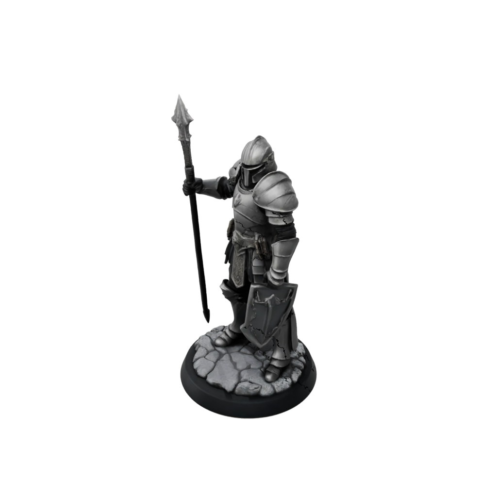 Obsidian Armored Paladin With War Maul