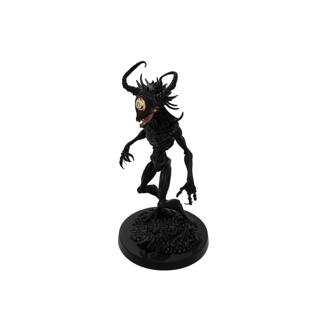 Obsidian Beholder-Style Floating Eye Tyrant