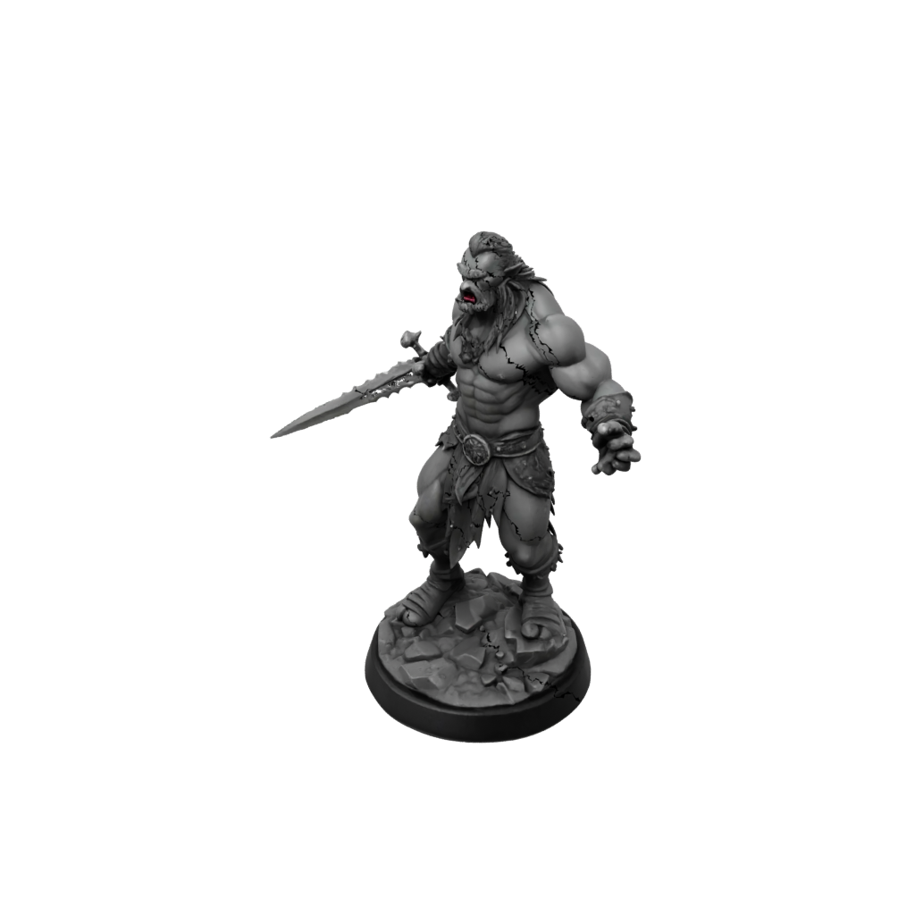 Obsidian Half-Orc Berserker