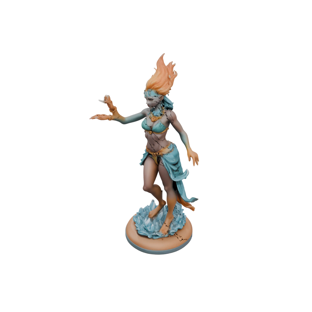 Pastel Fire Genie Efreet