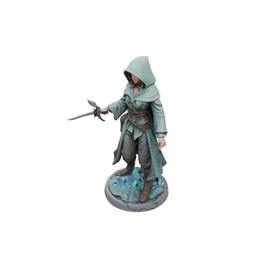 Pastel Hooded Rogue With Daggers