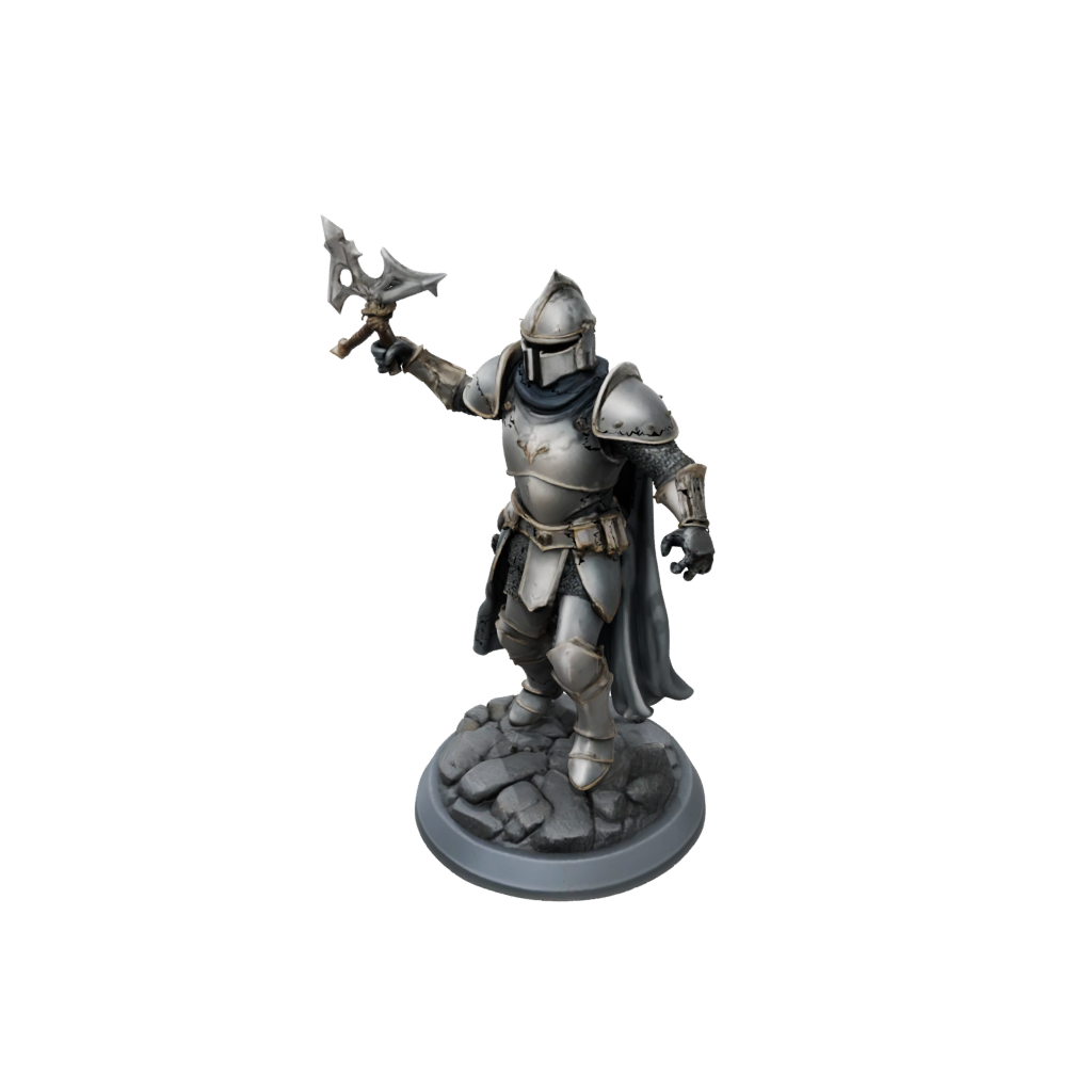 Pastel Armored Paladin With War Maul