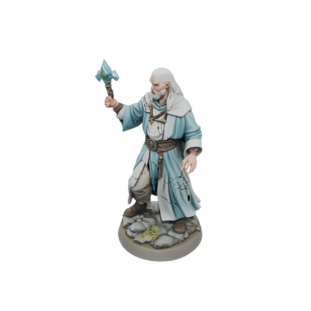 Pastel Cleric Priest With Mace