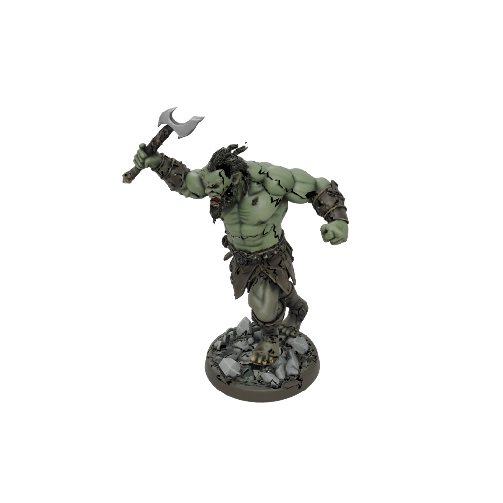 Pastel Half-Orc Berserker