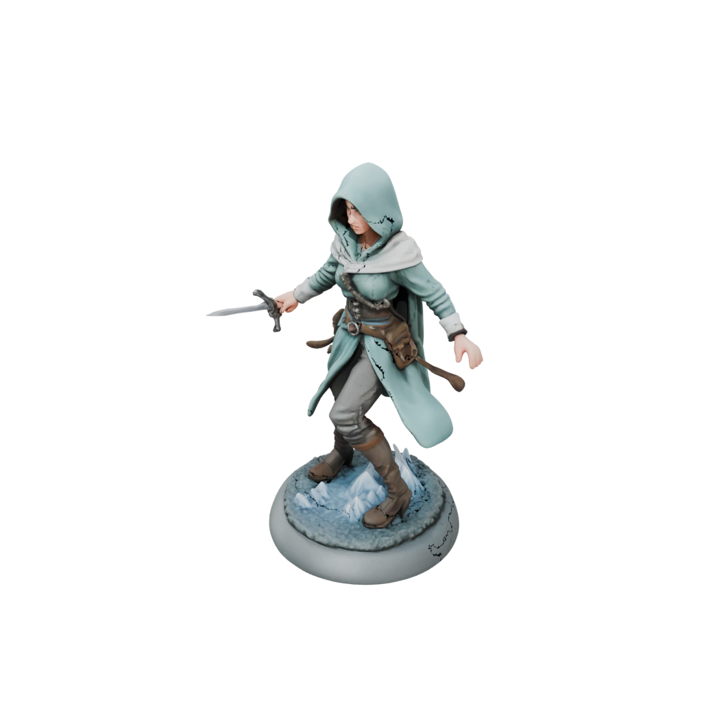 Pastel Hooded Rogue With Daggers