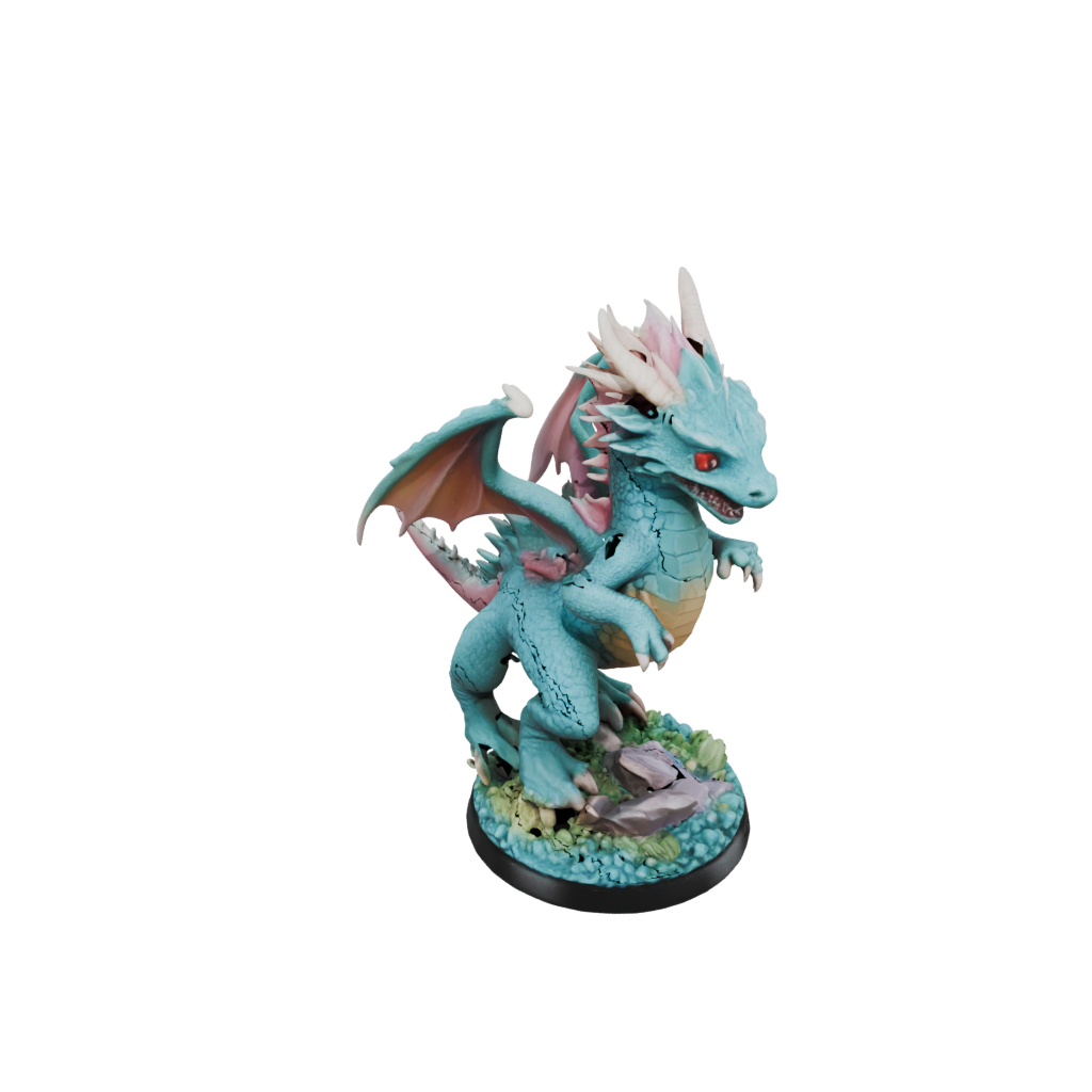 Pastel Young Dragon Wyrmling