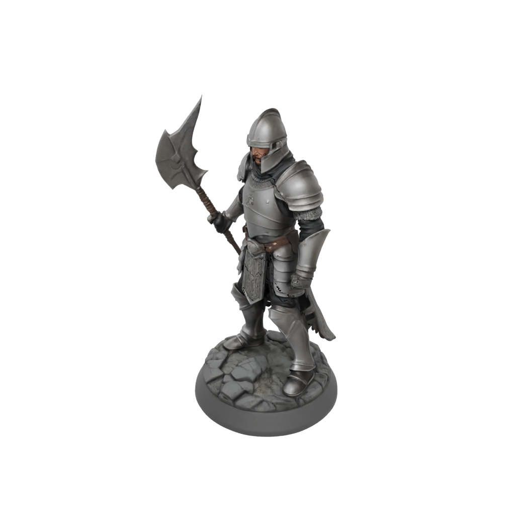 Pastel Armored Paladin With War Maul