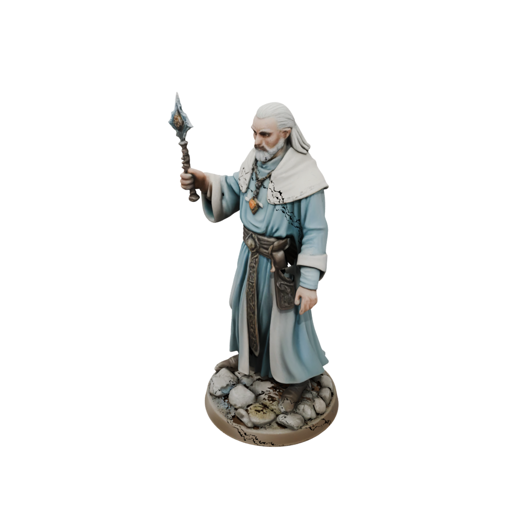 Pastel Cleric Priest With Mace