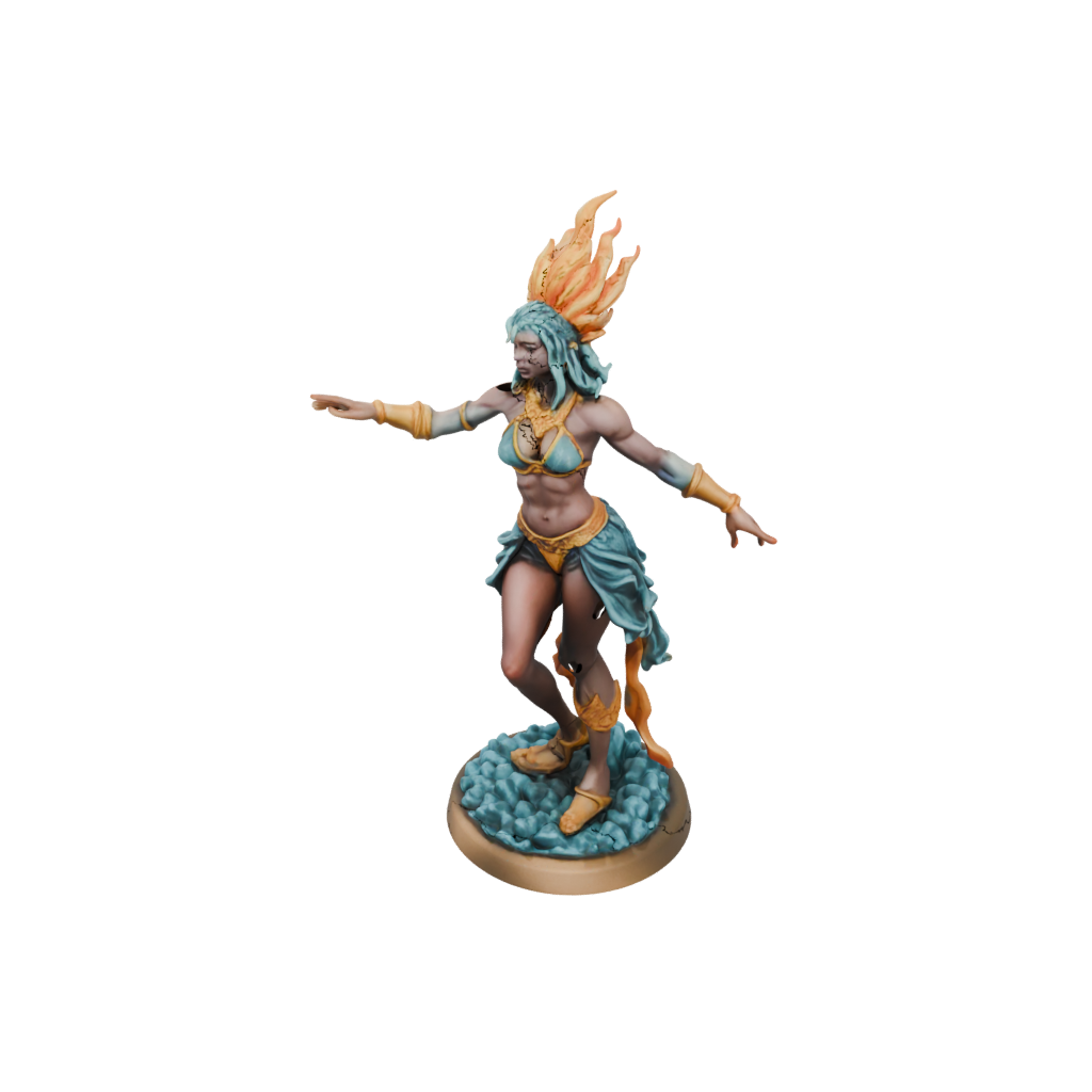 Pastel Fire Genie Efreet