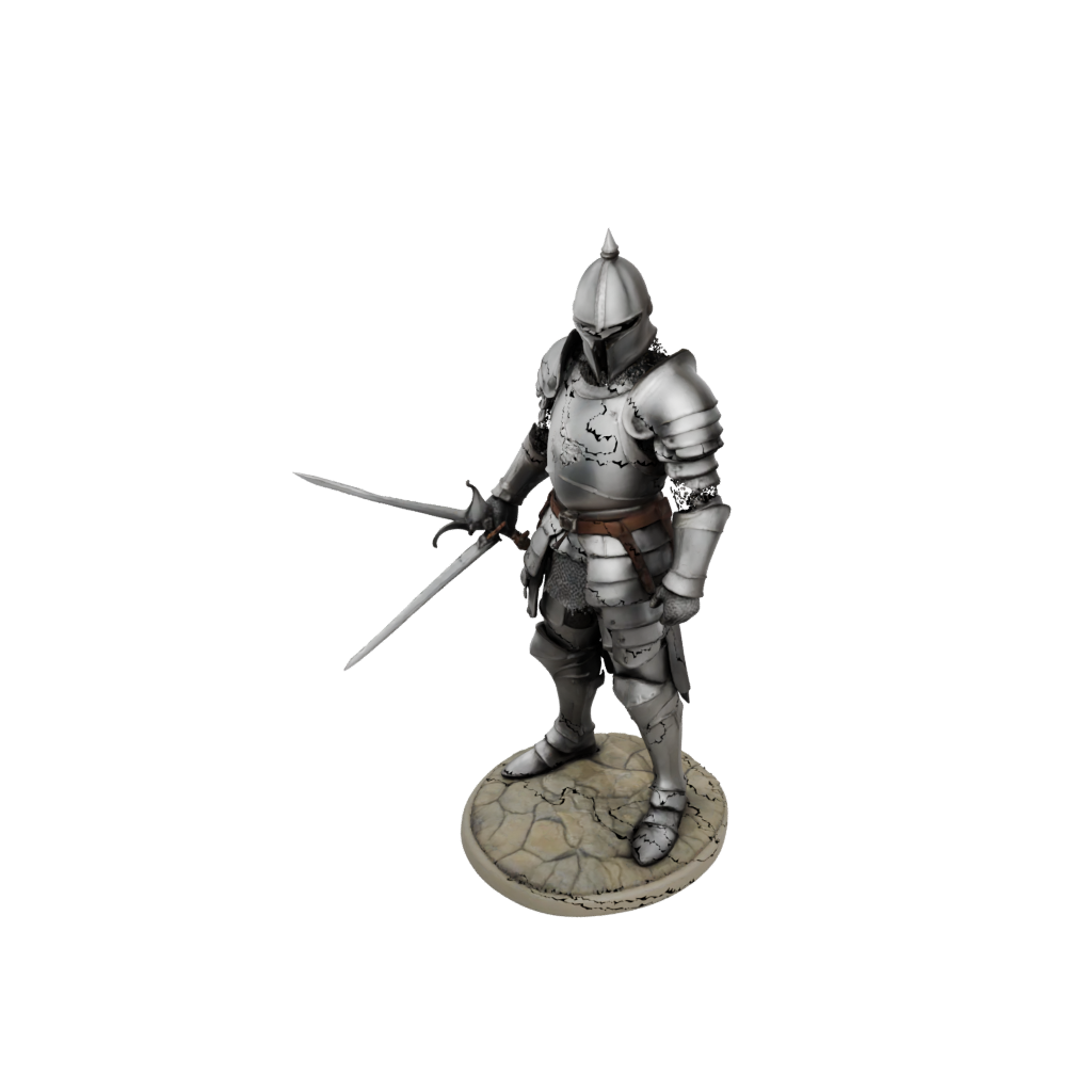 Pastel Knight In Full Plate Armor