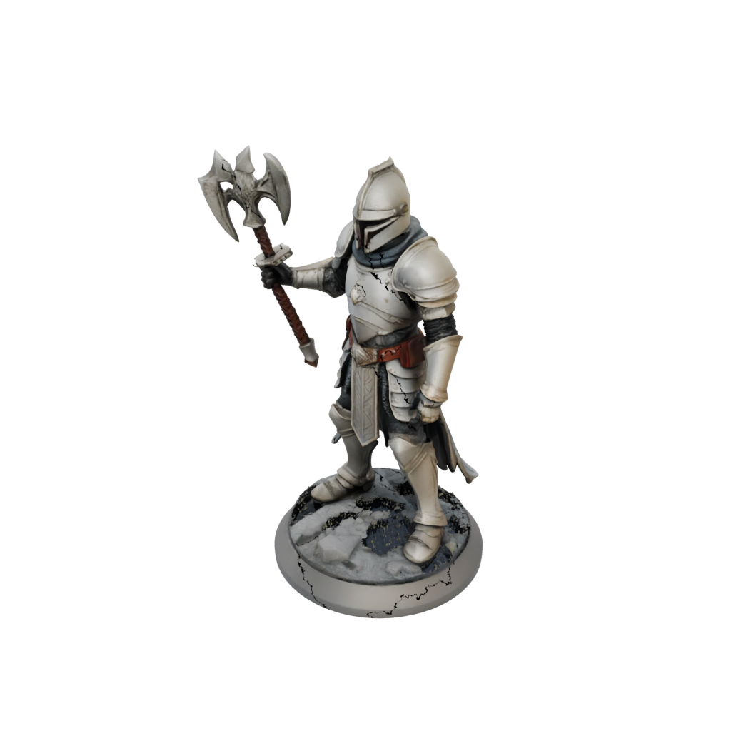 Pastel Armored Paladin With War Maul