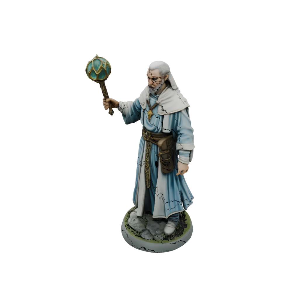 Pastel Cleric Priest With Mace