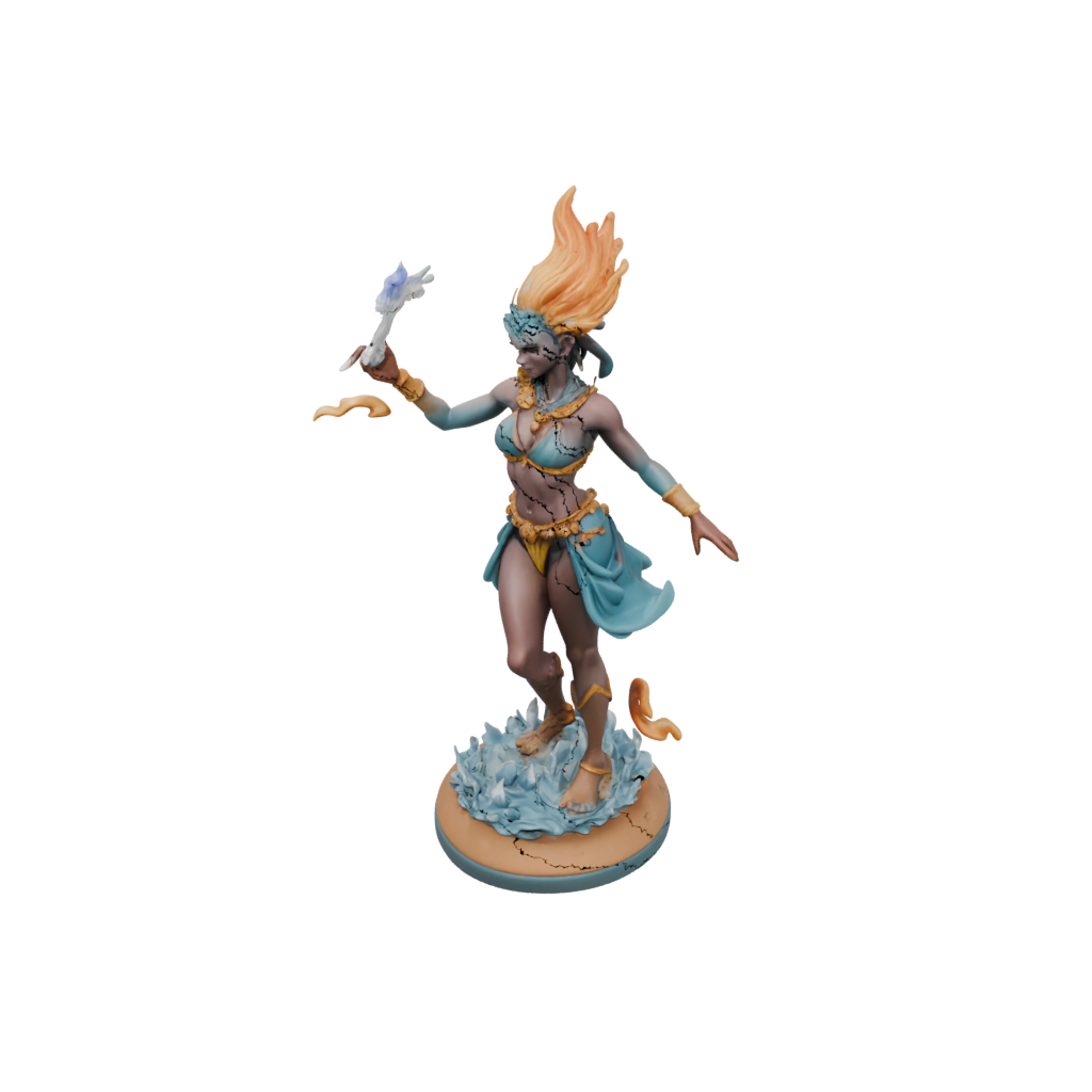 Pastel Fire Genie Efreet