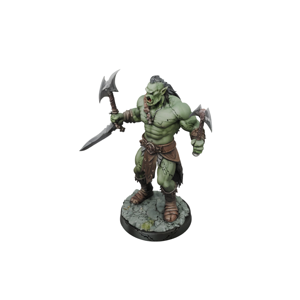 Pastel Half-Orc Berserker