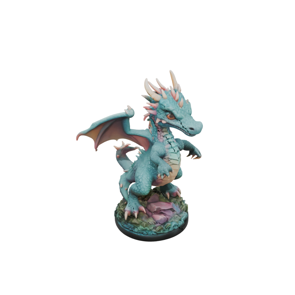 Pastel Young Dragon Wyrmling