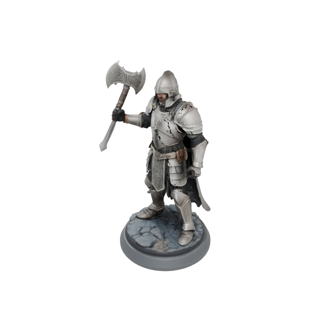 Pastel Armored Paladin With War Maul