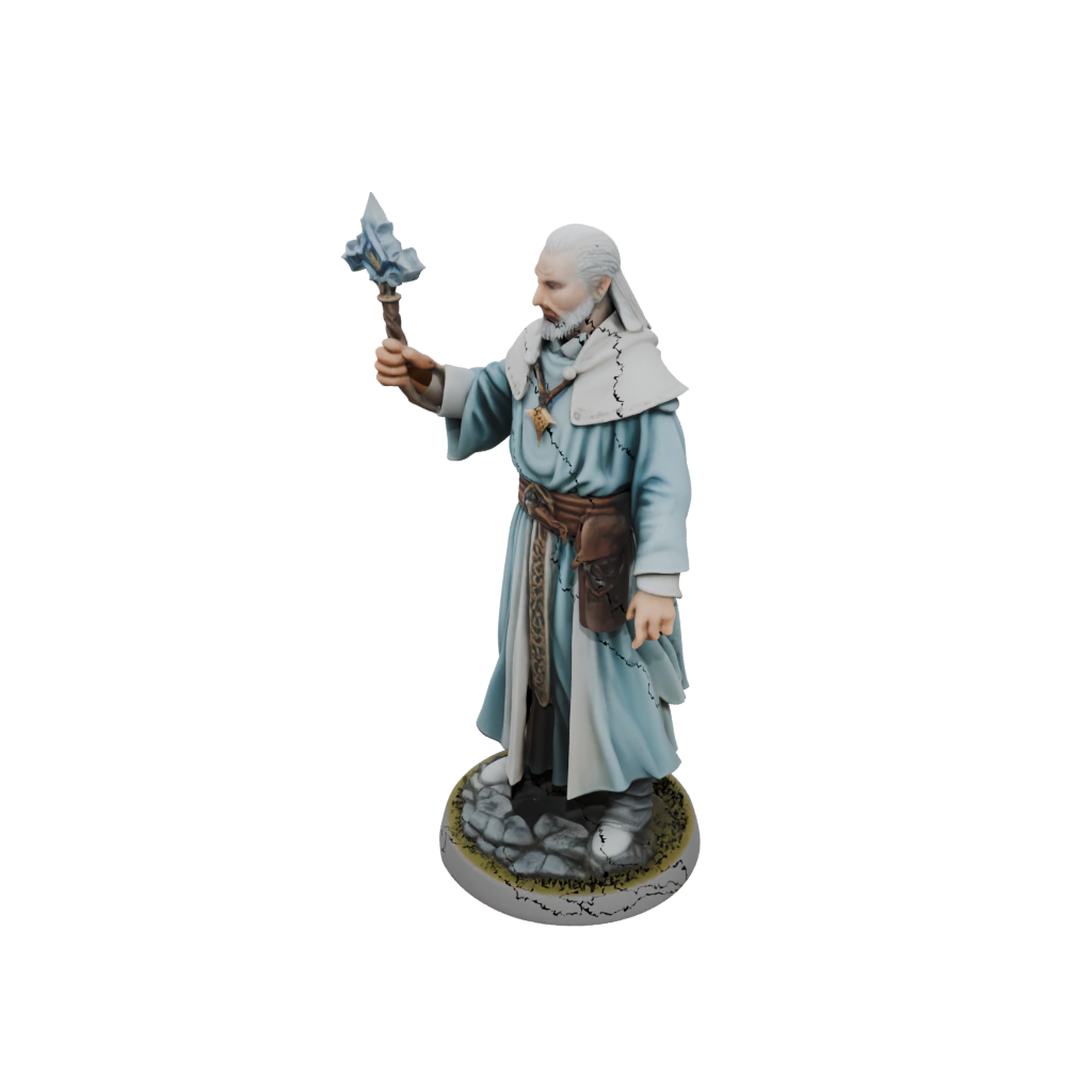 Pastel Cleric Priest With Mace