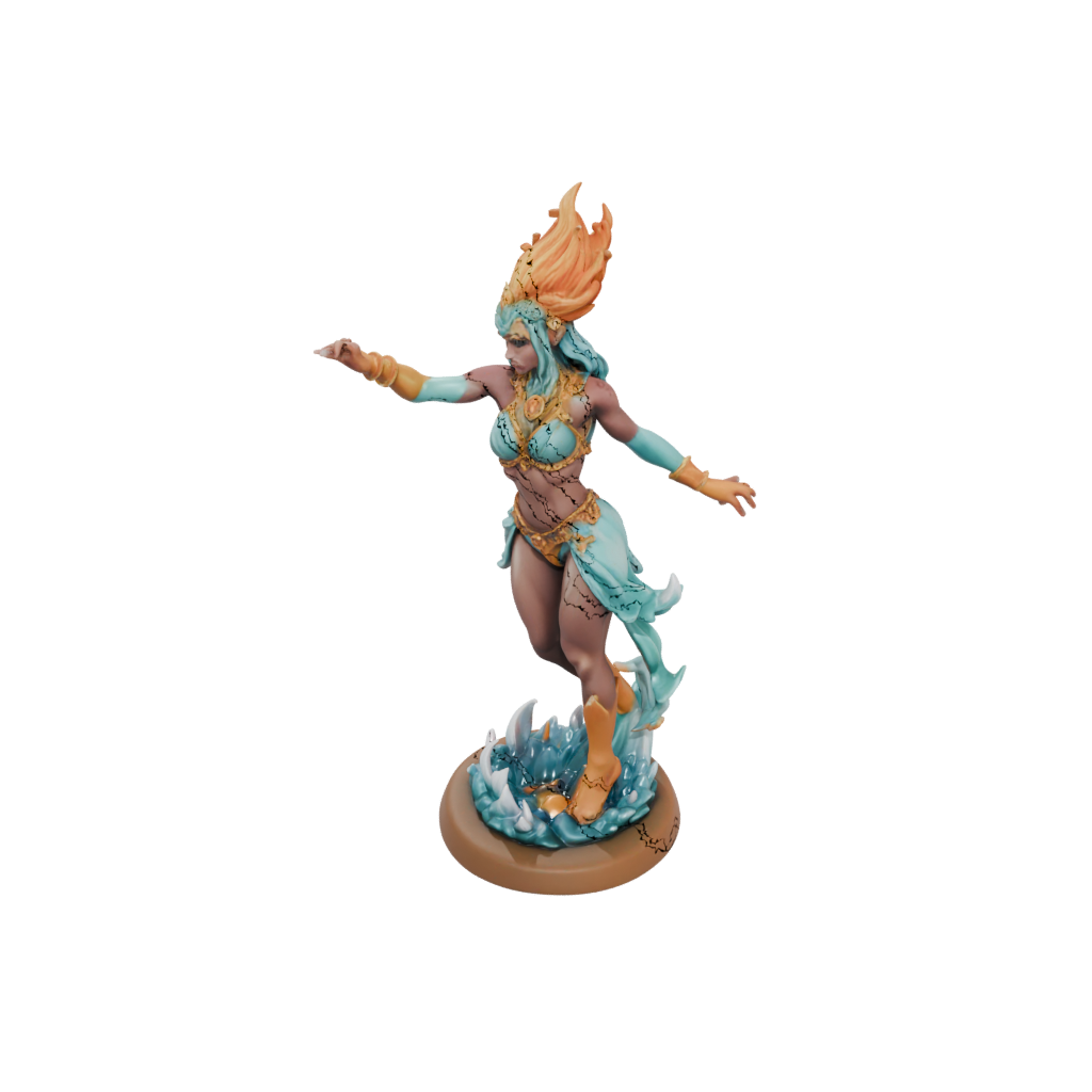 Pastel Fire Genie Efreet