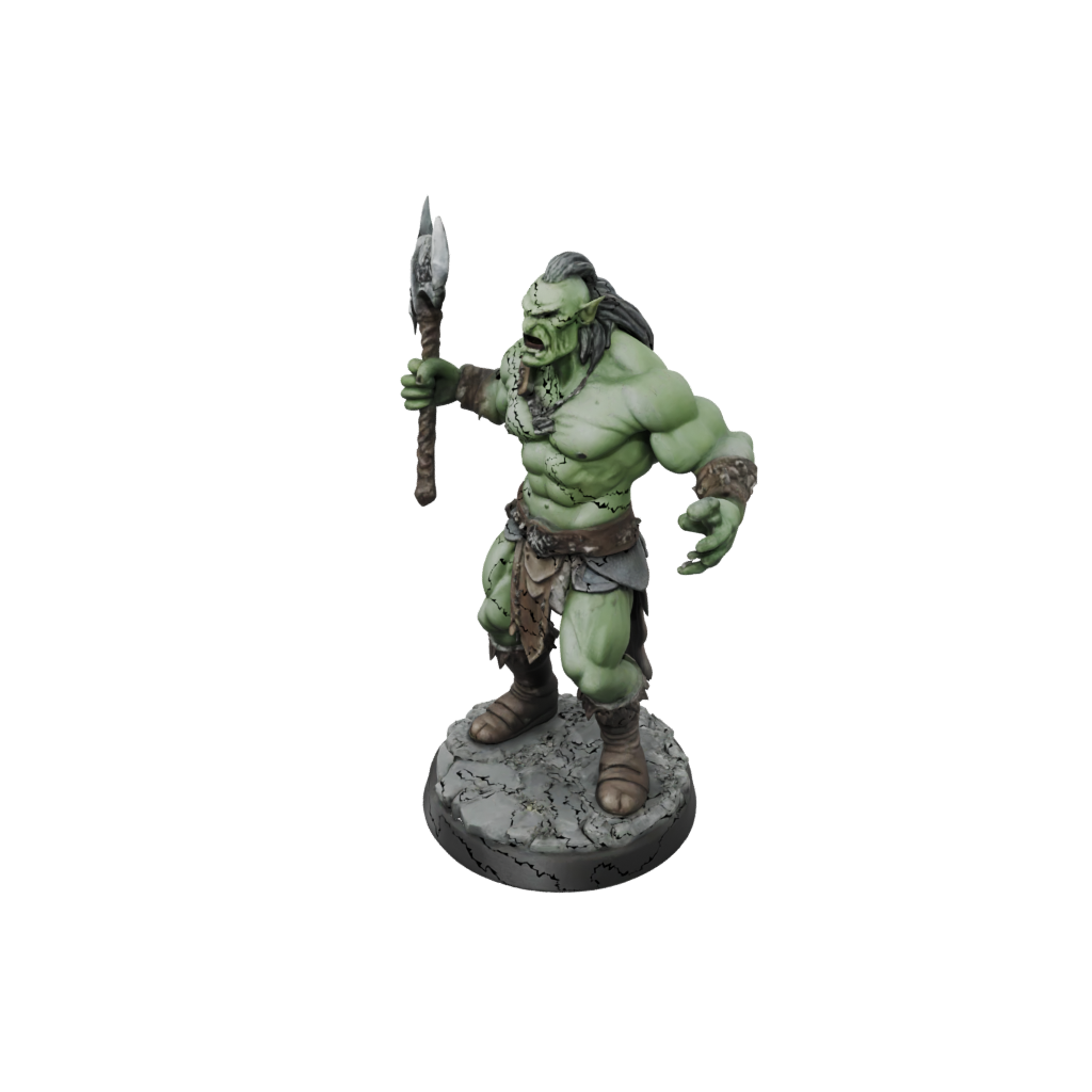 Pastel Half-Orc Berserker