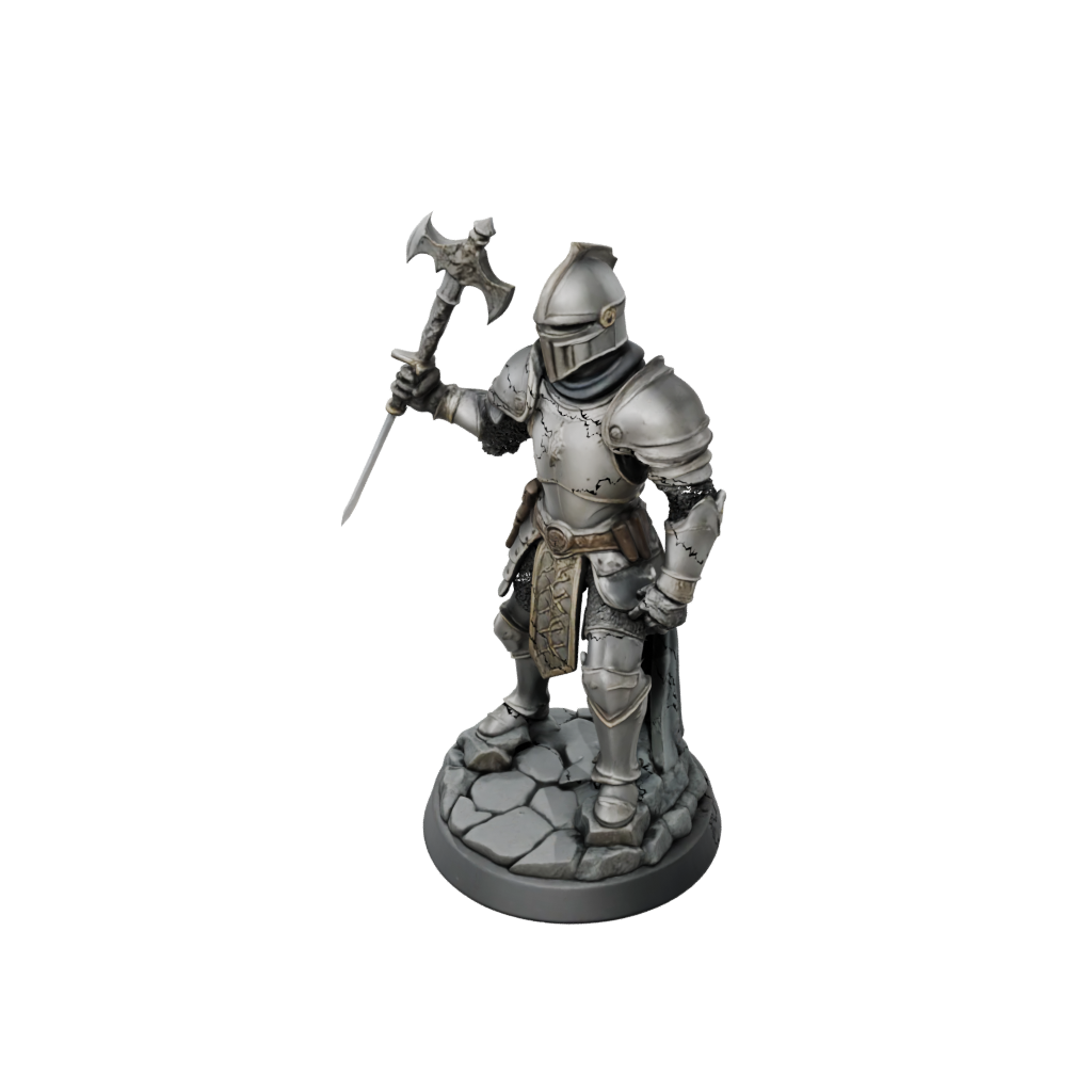 Pastel Armored Paladin With War Maul
