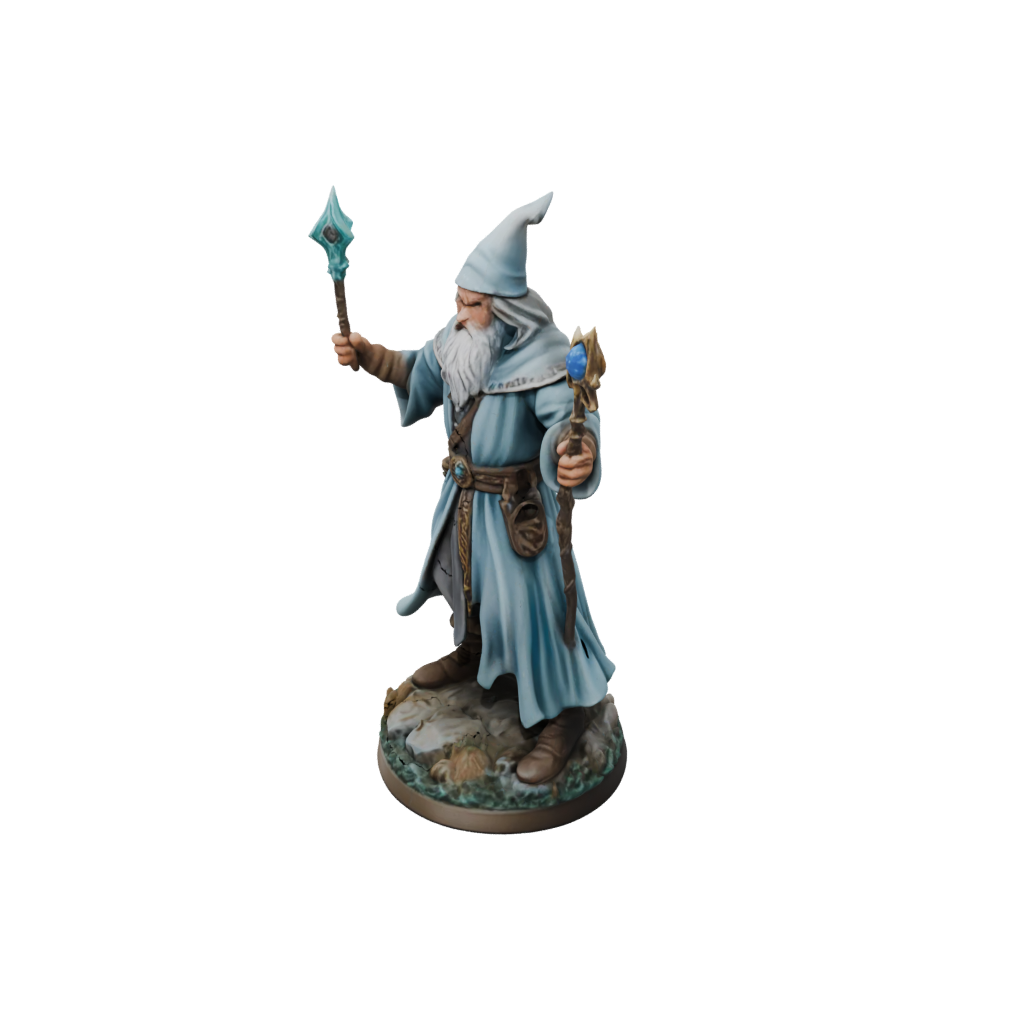 Pastel Battle Wizard With Staff