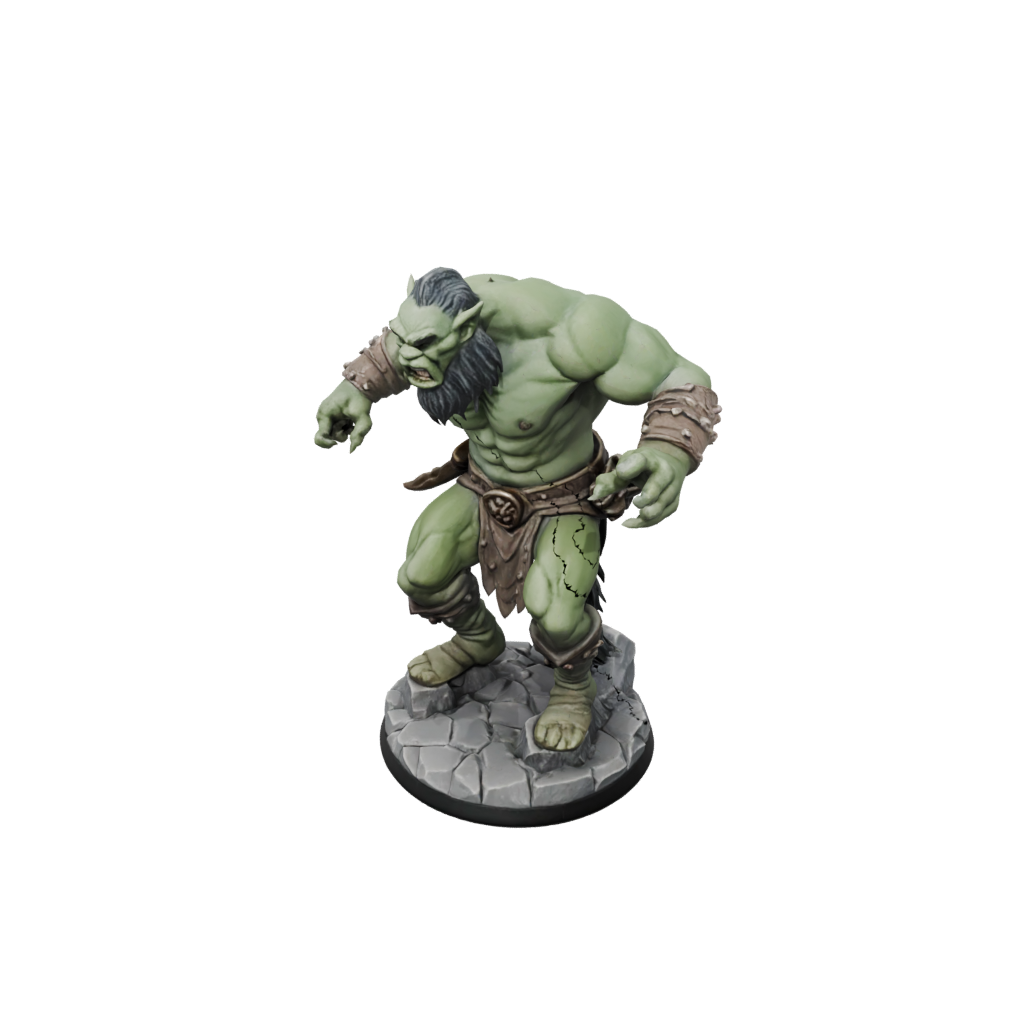Pastel Half-Orc Berserker
