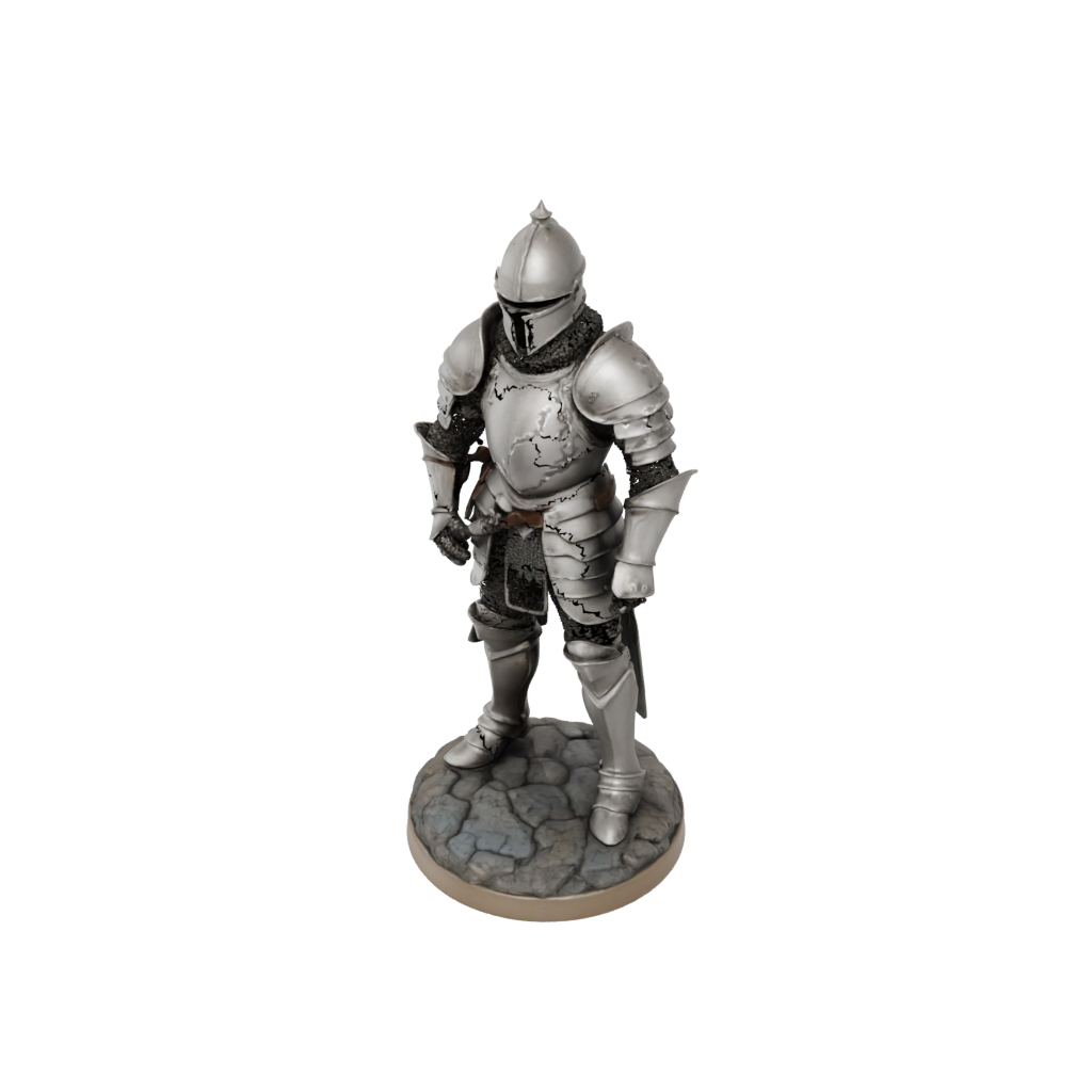 Pastel Knight In Full Plate Armor