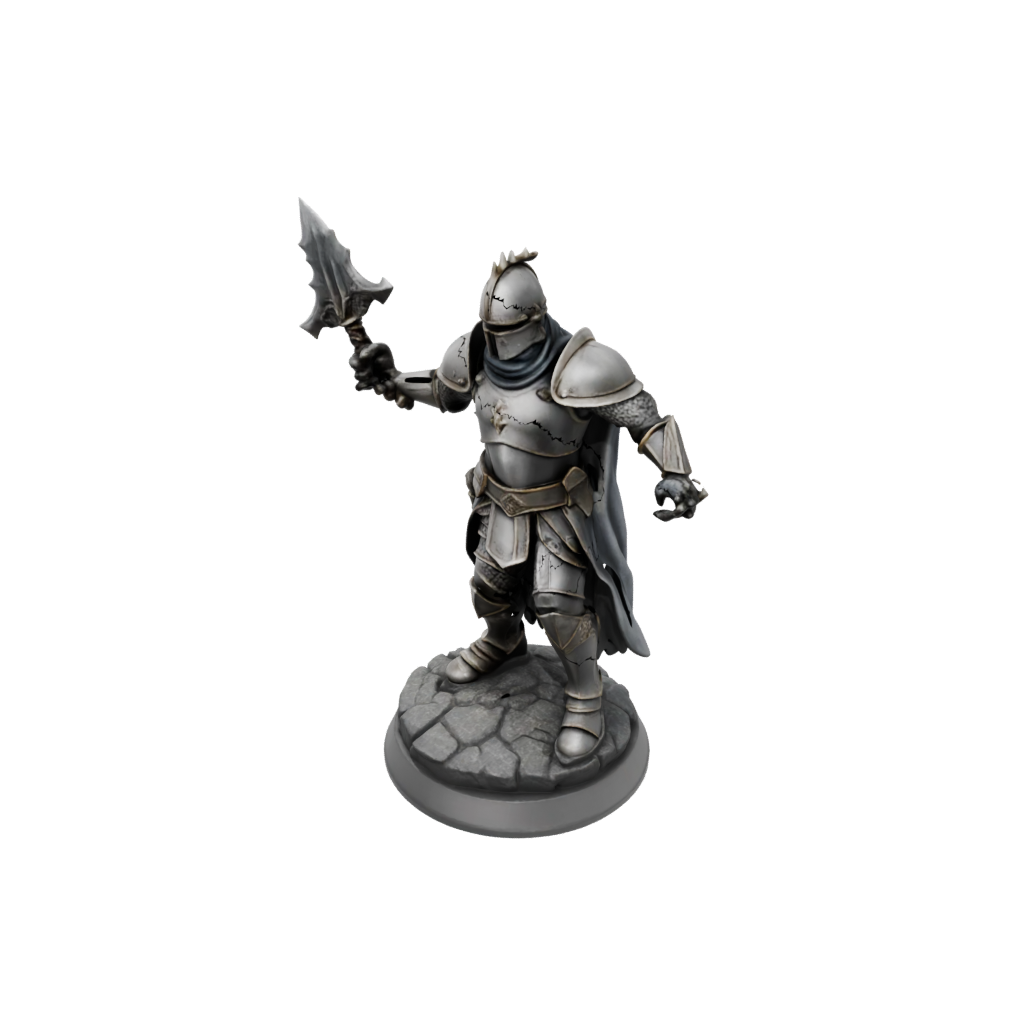 Pastel Armored Paladin With War Maul