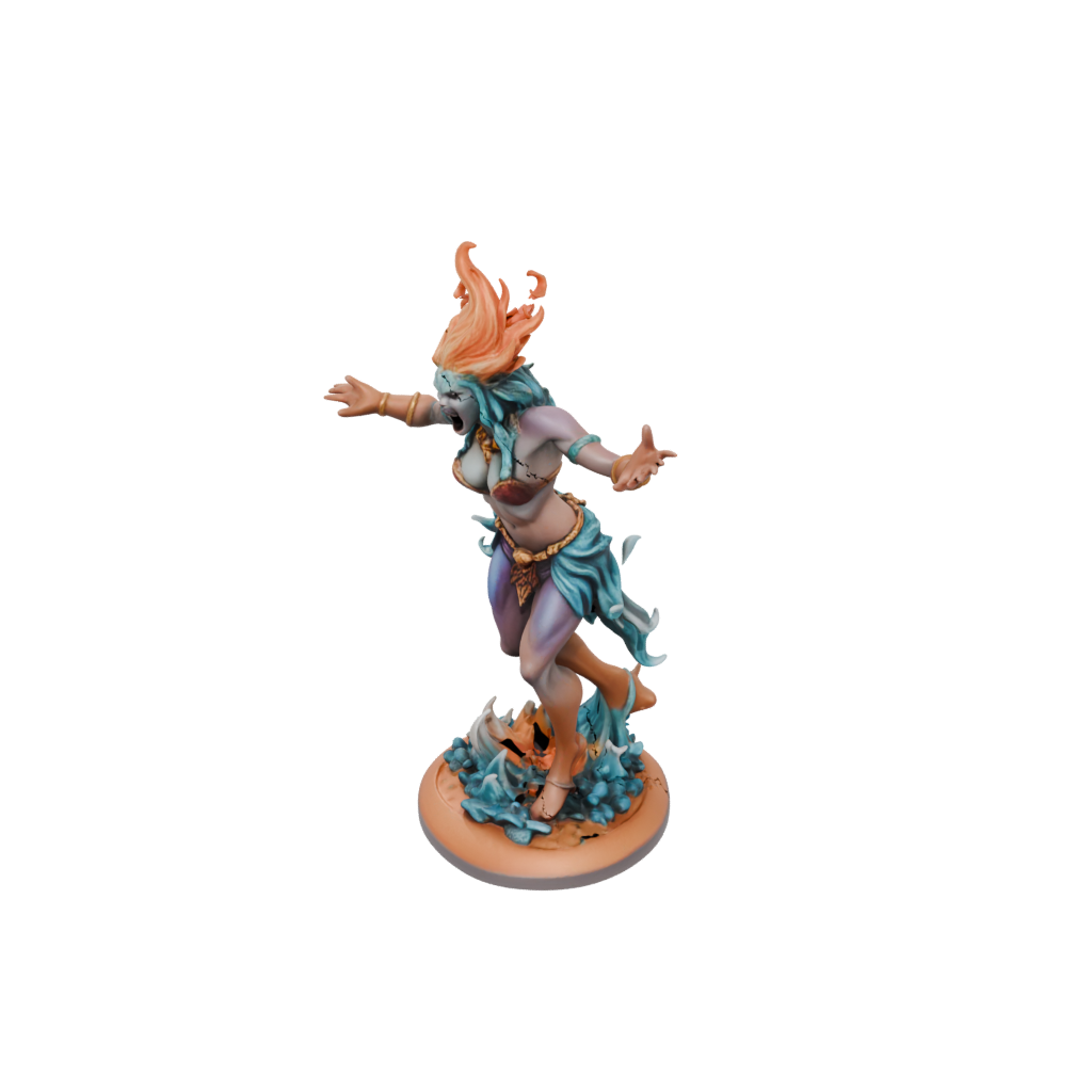 Pastel Fire Genie Efreet