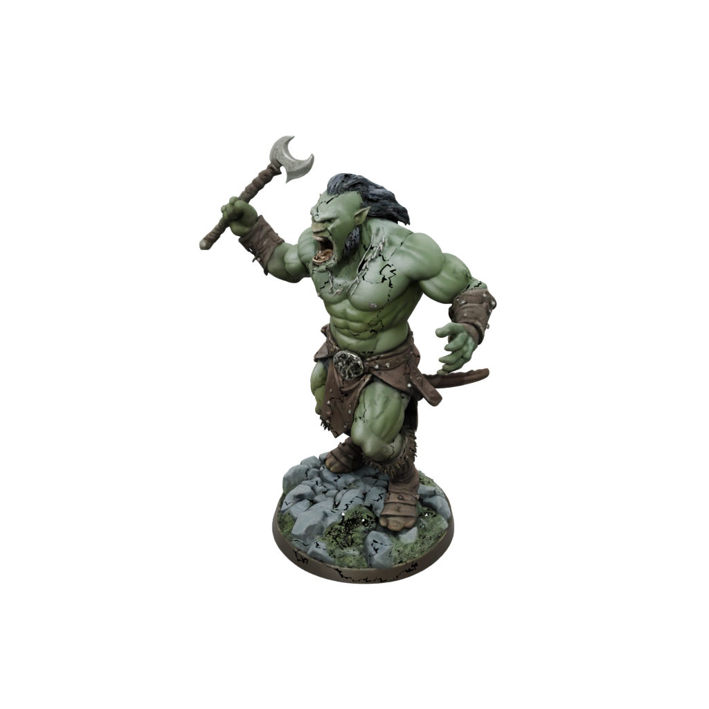 Pastel Half-Orc Berserker