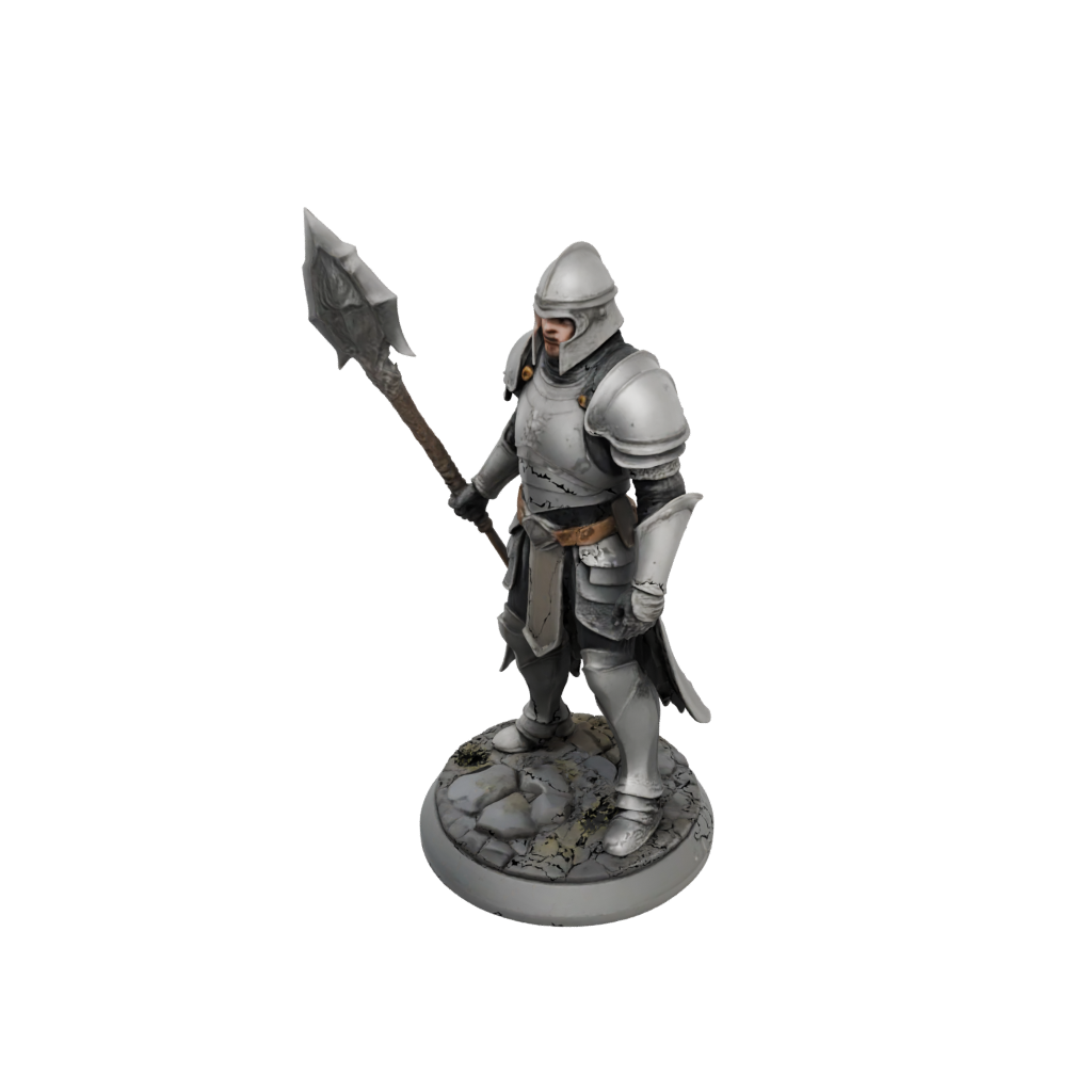 Pastel Armored Paladin With War Maul
