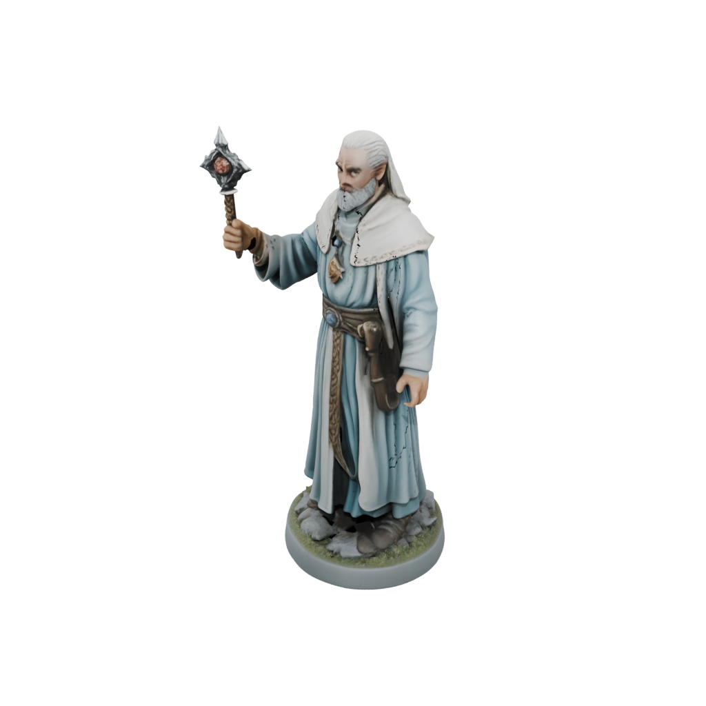 Pastel Cleric Priest With Mace