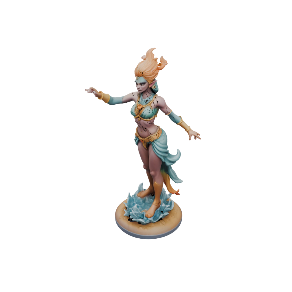 Pastel Fire Genie Efreet