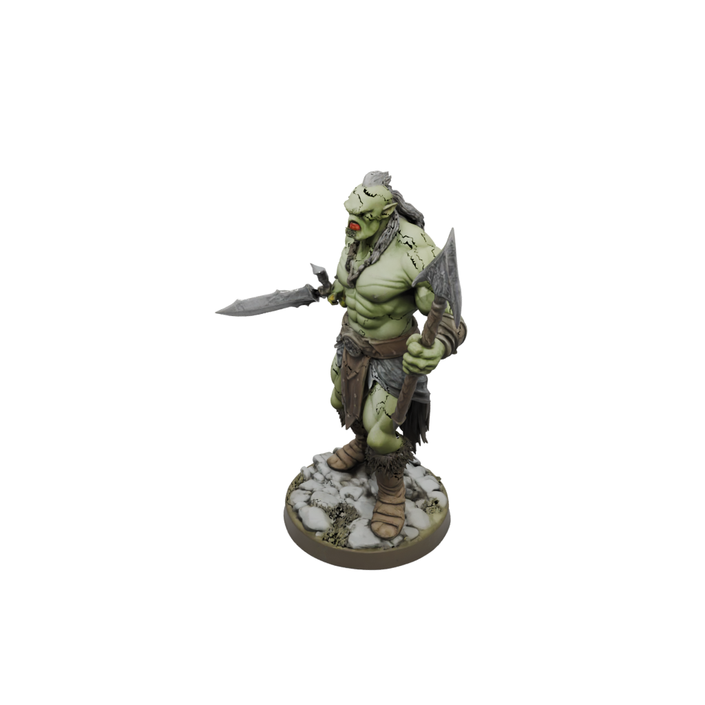 Pastel Half-Orc Berserker