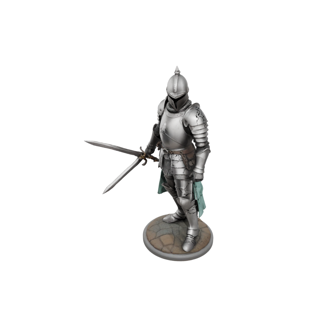 Pastel Knight In Full Plate Armor