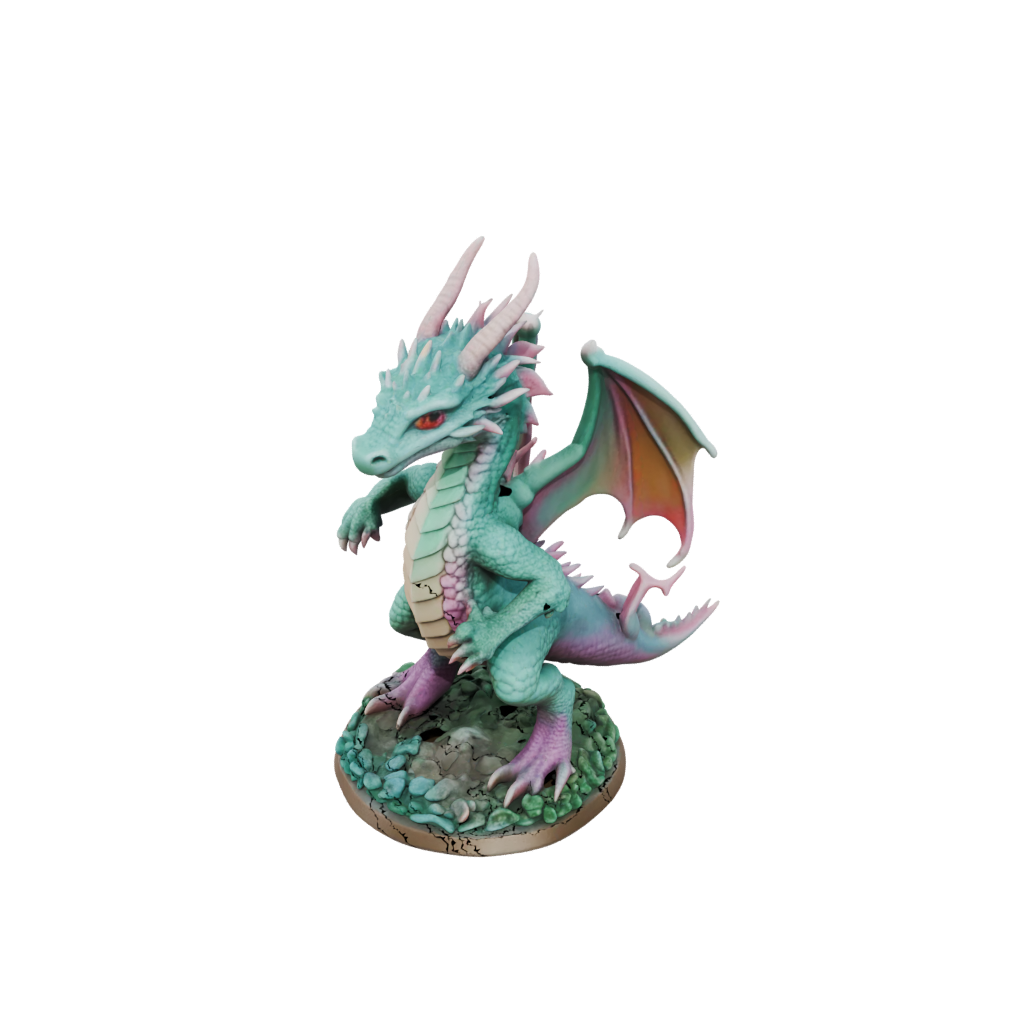 Pastel Young Dragon Wyrmling