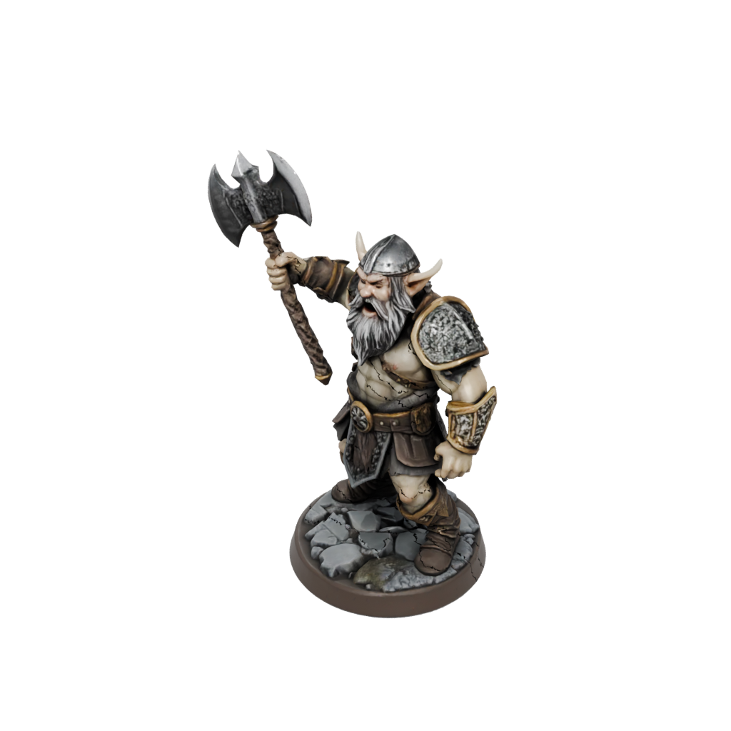 Dwarf Warrior With Battleaxe