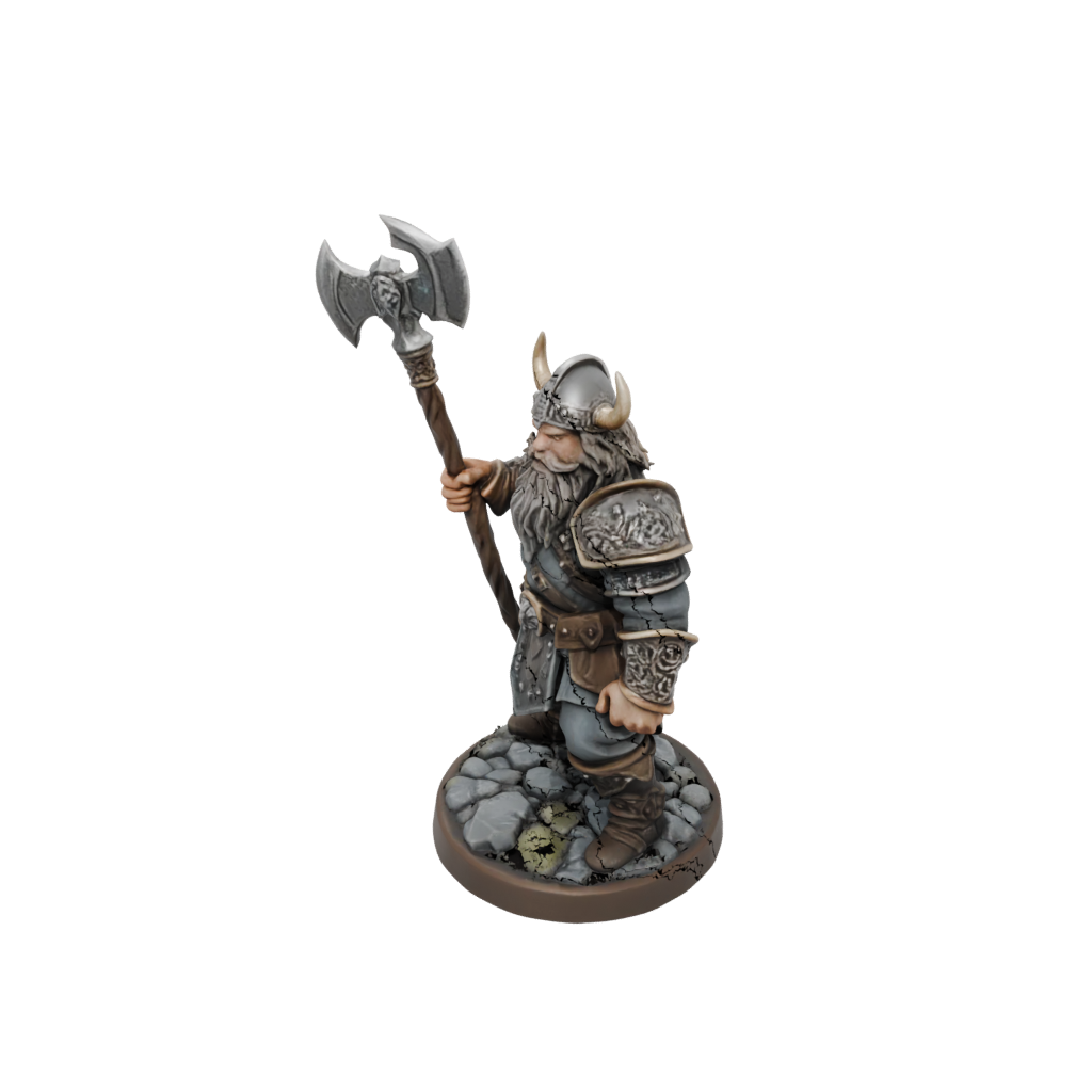 Dwarf Warrior With Battleaxe