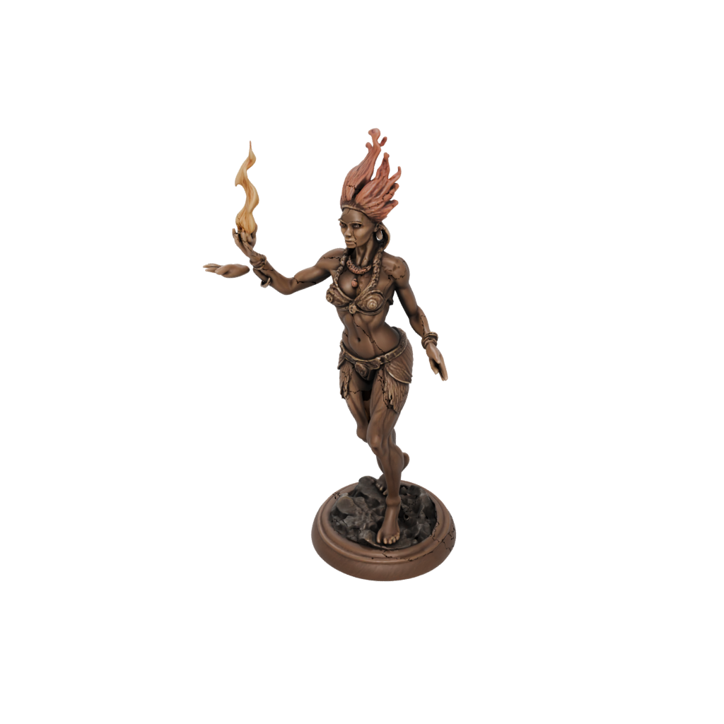 Woodgrain Fire Genie Efreet