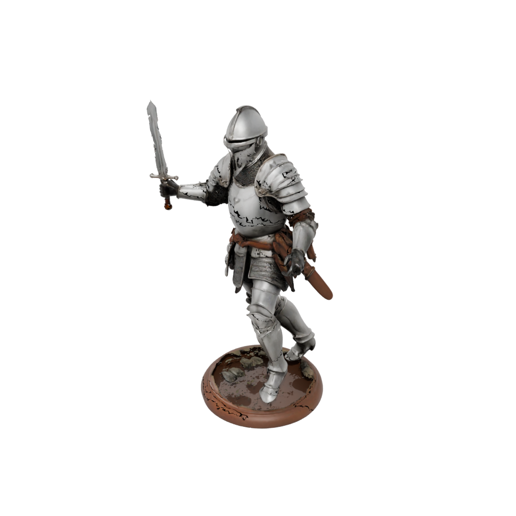 Woodgrain Knight In Full Plate Armor