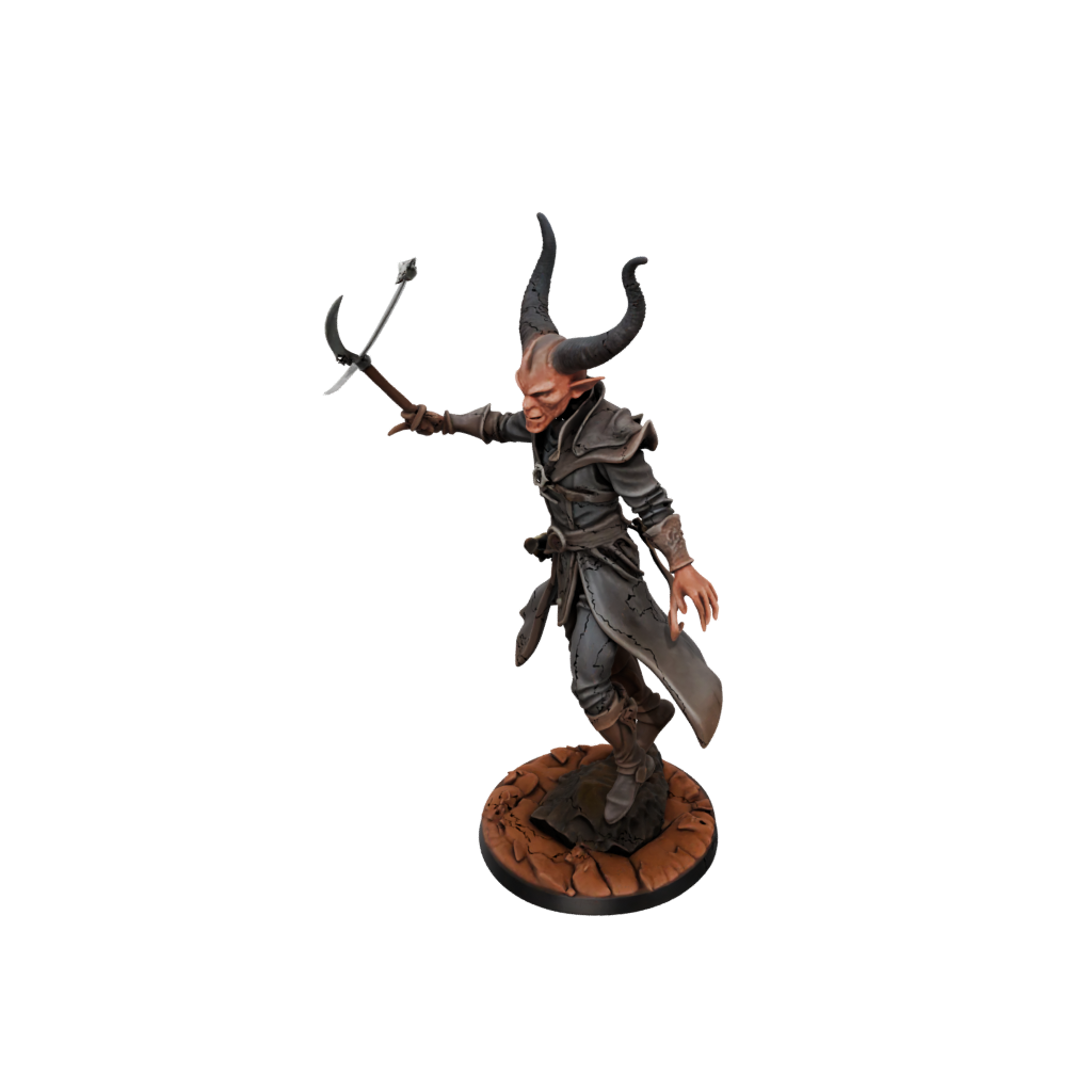 Woodgrain Tiefling Warlock