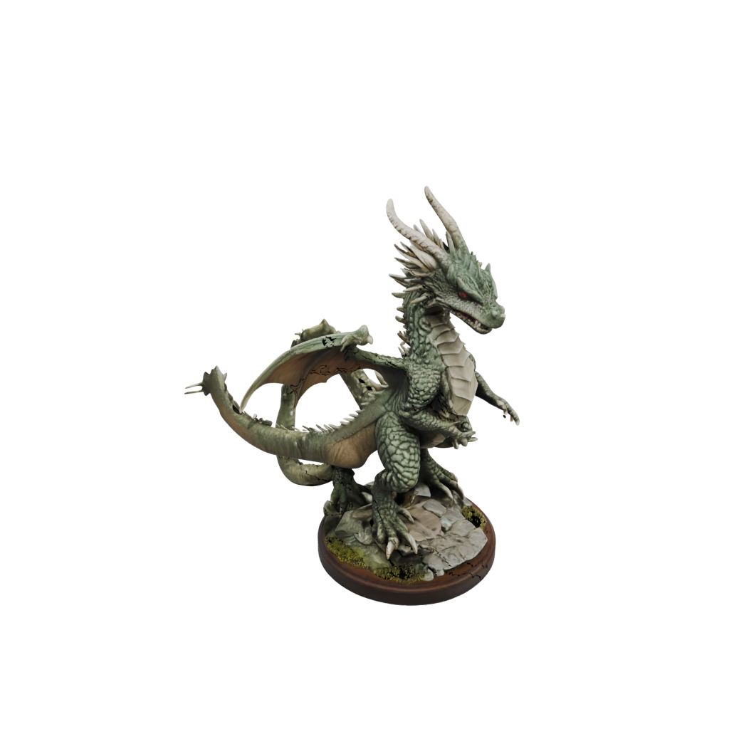 Woodgrain Young Dragon Wyrmling