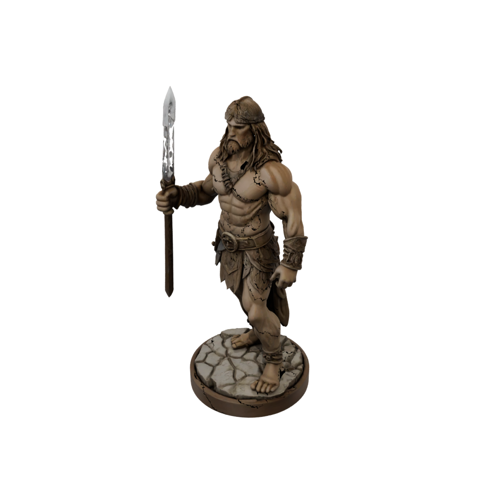 Woodgrain Barbarian With Greatsword