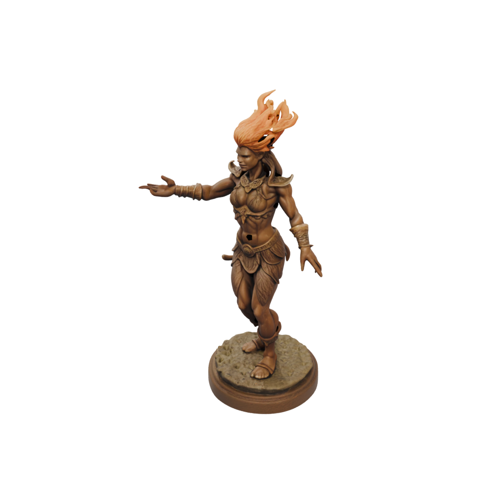 Woodgrain Fire Genie Efreet