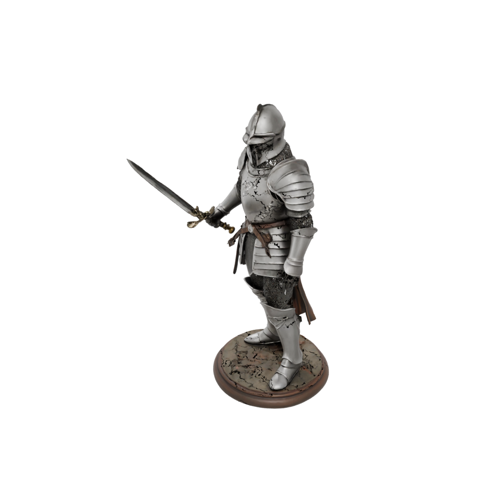 Woodgrain Knight In Full Plate Armor