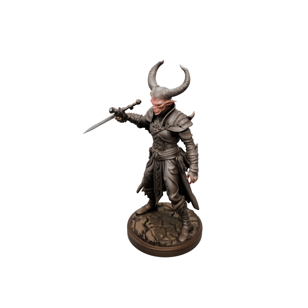Woodgrain Tiefling Warlock