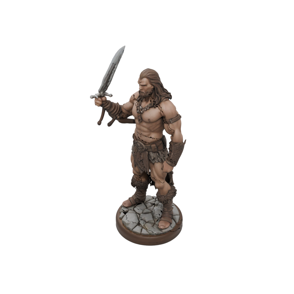 Woodgrain Barbarian With Greatsword