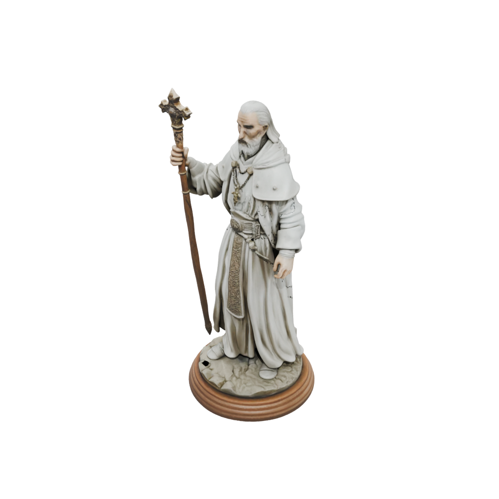 Woodgrain Cleric Priest With Mace